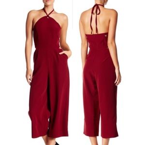 Dark Red ROMEO & JULIET COUTURE Peekaboo Jumpsuit